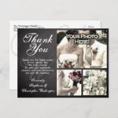 3フォトシャルボードカスタムウェディングサンキューカード ポストカード (正面/裏面)