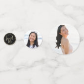 3フォトスイート16誕生日ブラック金ゴールドグリッター ガーリー コンフェッティ (裏面)