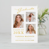 3フォトスクリプモダント白金ゴールドグラード発表 箔招待状 (立ち正面)