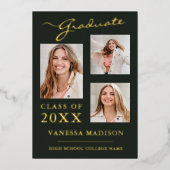 3フォトスクリプモダントSage Green Grad発表 箔招待状 (正面)