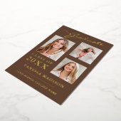 3フォトスクリプモダントTan Brown Grad発表 箔招待状 (回転した状態)