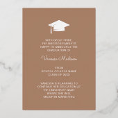 3フォトスクリプモダントTan Brown Grad発表 箔招待状 (裏面)
