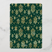 3フォトスパークルメリークリスマスグリーティング金ゴールド 箔シーズンカード (裏面)