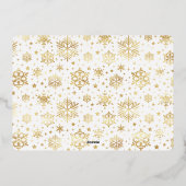 3フォトスパークルメリークリスマスグリーティング金ゴールド 箔シーズンカード (裏面)