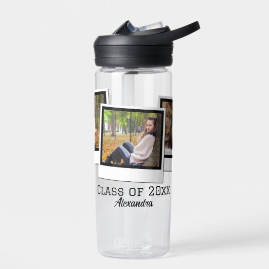 3フォトスパーソナライズされたナップショットのフレームの卒業 ウォーターボトル (左面)