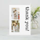 3フォトタイパーソナライズされたプライターありがとうござ結婚う サンキューカード (スタンド正面)