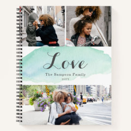 3フォトターコイズ水彩 ノートブック