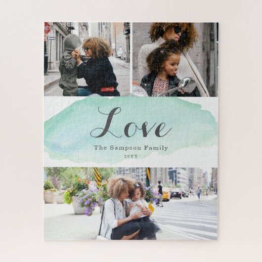 3フォトターコイズ水色 ジグソーパズル (縦)