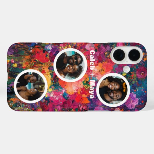 3フォトネオ表現主義フローラコラージュ Case-Mate iPhoneケース (裏面 (横))