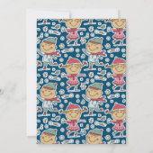 3フォトハッピーホリデーズクリスマススケートで滑るのお子様 シーズンカード (裏面)