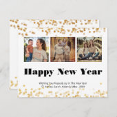 3フォトハッピー年賀状 ノートカード (正面/裏面)