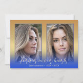 3フォトハートフェルト悔やみや弔慰サンキューカード サンキューカード (裏面)