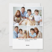 3フォトパインエレガントツリーのクリスマスグリーティング シーズンカード (裏面)