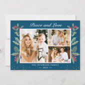 3フォトピース&ラブベリーズフローラクリスマス シーズンカード (正面)