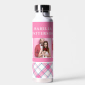 3フォトピ名門私立校風のックプライドモダンガーリー名前をカスタムする ウォーターボトル (左面)