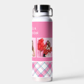 3フォトピ名門私立校風のックプライドモダンガーリー名前をカスタムする ウォーターボトル (背面)