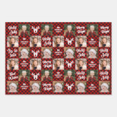 3フォトファミリーバッファロープリッドホワイトトナカイ ラッピングペーパーシート (正面2)