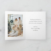 3フォトフェスティバルクリスマスボホベージュリボン シーズンカード (内部)