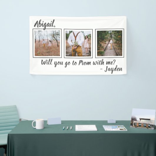 3フォトプロムまたはHOCOプロポーザルかわいいプロポーザルアイディア 横断幕 (トレードショー)