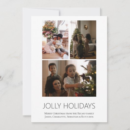 3フォトホリデーすてきスカンジナビアクリスマス シーズンカード (正面)