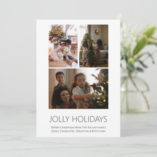 3フォトホリデーすてきスカンジナビアクリスマス シーズンカード (スタンド正面)