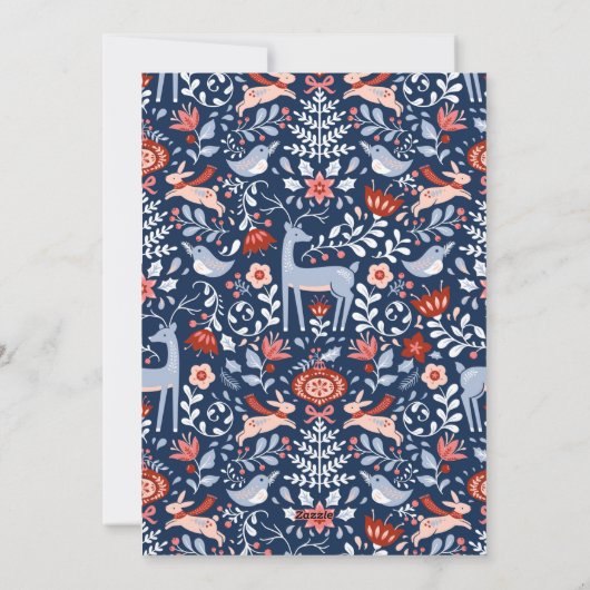 3フォトホリデーすてきスカンジナビアクリスマス シーズンカード (裏面)