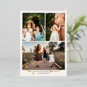 3フォトホリデースノーフレークスゴールドフォイルカード 箔シーズンカード (立ち正面)