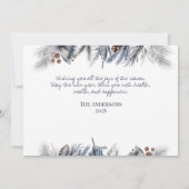 3フォトボタニカルフローラ水彩ハッピー シーズンカード (裏面)