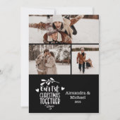 3フォトミニマル初めてのクリスマスを合わせる シーズンカード (正面)