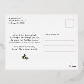 3フォトメリーモダンクリスマス植物園 箔シーズンポストカード (裏面)