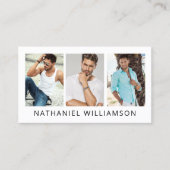 3フォトモモダンデルとアクターのQRコード 名刺 (正面)