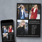 3フォトモモダンデルのアクターCompカード 招待状