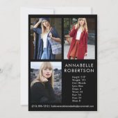 3フォトモモダンデルのアクターCompカード 招待状 (正面)