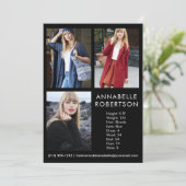 3フォトモモダンデルのアクターCompカード 招待状 (スタンド正面)