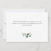 3フォトユーカエレガントリ白バラフローラ サンキューカード (裏面)