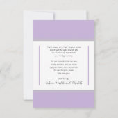 3フォトラベンダーベビーシャワー誕生のお知らせ サンキューカード (裏面)