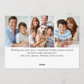 3フォトレッド（鳥）ショウジョウコウカンチョウホリーベリークリスマス シーズンカード (裏面)