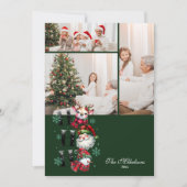 3フォトレトロサンタ&フレンズクリスマス シーズンカード (正面)