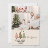 3フォトレトロ冬のキス&スノーフレークの願い シーズンカード (正面)