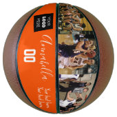 3フォトロゴメッセージプレーヤーの名前と番号 バスケットボール (縦)