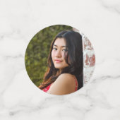 3フォト卒業ブラック金ゴールドモダンスクリプトキャップ コンフェッティ (スモール正面)