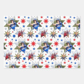 3フォト誕生日星型 ラッピングペーパーシート (正面3)