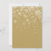 3フォト金ゴールドスクリプトメリークリスマスホリデーカード シーズンカード (裏面)