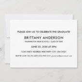 3フォト金ゴールドモダン卒業パーティー招待状WB 招待状 (裏面)