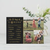 3フォト12おもしろい日コロナモダン金ゴールドブラック シーズンカード (スタンド正面)