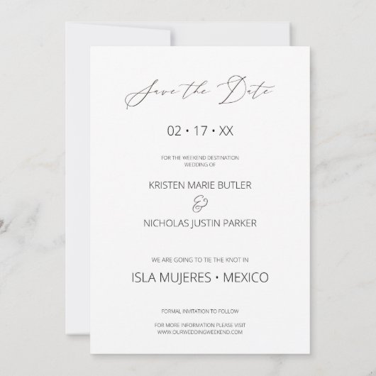 3フォートスエレガンテインタネアスセシオンパレジャフェリズ セーブザデート (裏面)