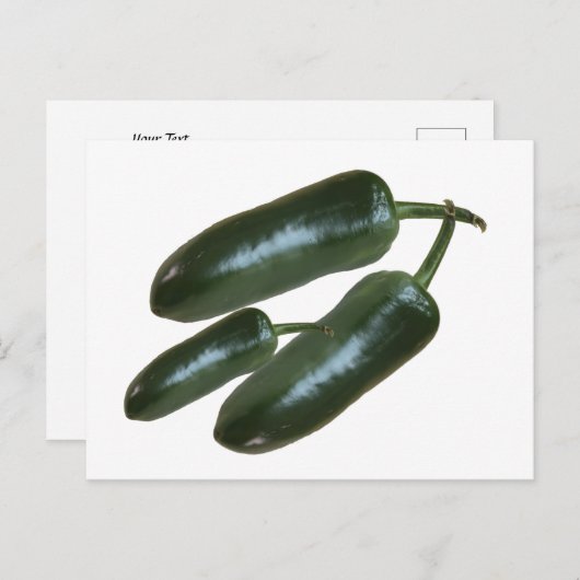 3フレッシュグリーンジャラペノピーマン写真スチルライフ ポストカード (正面/裏面)