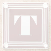 3フレームはっきりしたモノグラム |濃い赤 ガラスコースター (裏面)