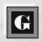 3フレームはっきりしたモノグラム |黒と白 (正面/裏面)