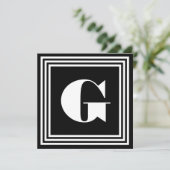 3フレームはっきりしたモノグラム |黒と白 (スタンド正面)